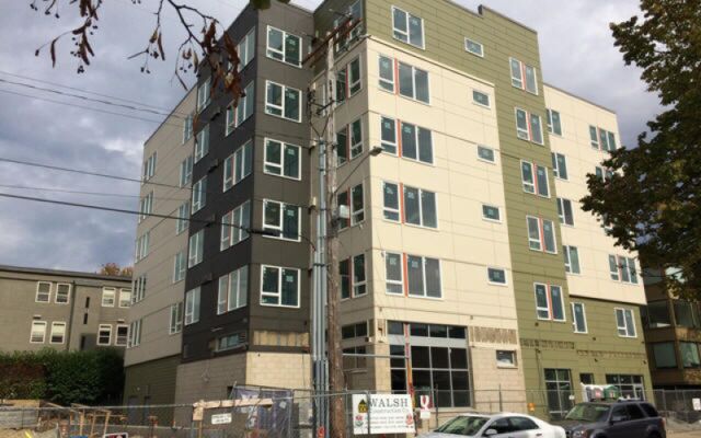 apartments during construction